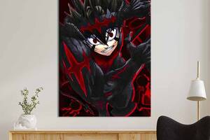 Картина в офис KIL Art Главный герой аниме Чёрный клевер Аста 120x80 см (2an_80)