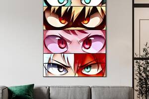 Картина в офис KIL Art Глаза персонажей аниме Моя геройская академия 80x54 см (2an_112)