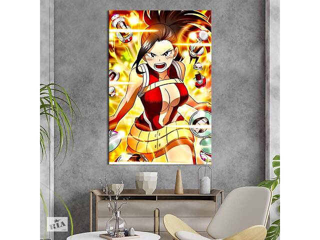 Картина в офис KIL Art Красавица Момо Яойорозу - героиня аниме Моя геройская академия 51x34 см (2an_69)