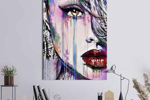 Картина в офис KIL Art Красочное лицо девушки 120x80 см (2art_196)