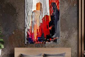 Картина в офис KIL Art Красочный высотки мегаполиса 80x54 см (2art_319)