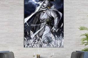 Картина в офис KIL Art Лунный рыцарь в образе самурая 120x80 см (2an_64)