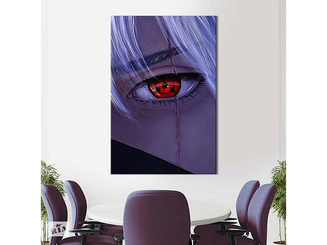 Картина в офис KIL Art Лицо со шрамом Какаси Хатакэ из Наруто 80x54 см (2an_38)