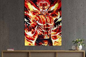 Картина в офис KIL Art Майто Гай красный дьявол из аниме Наруто 51x34 см (2an_60)