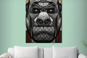 Картина в офис KIL Art Модная горилла Гуччи 120x80 см (2art_175)