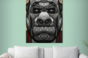 Картина в офис KIL Art Модная горилла Гуччи 80x54 см (2art_175)