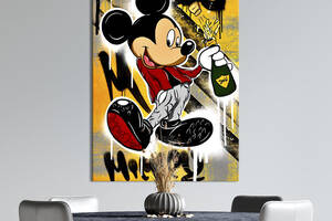 Картина в офис KIL Art Мультяшный Микки Маус на стильном постере 51x34 см (2art_15)