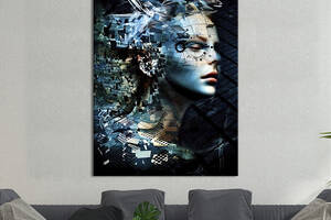Картина в офис KIL Art Необыкновенная абстрактная девушка 80x54 см (2art_132)