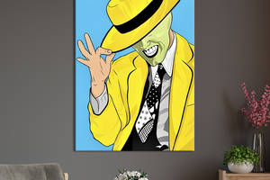 Картина в офис KIL Art Персонаж Маска в жёлтом костюме 120x80 см (2art_270)