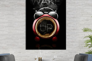 Картина в офис KIL Art Плакат с будильником Проснись 120x80 см (2art_274)