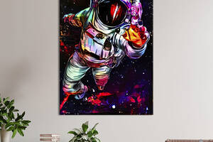 Картина в офис KIL Art Полёт астронавта в волшебном космосе 80x54 см (2art_66)