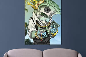 Картина в офис KIL Art Поп-арт деньги правят миром 120x80 см (2art_64)