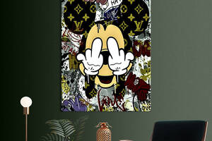 Картина в офис KIL Art Поп-арт дерзкий Микки Маус 120x80 см (2art_68)