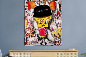 Картина в офис KIL Art Поп-арт дерзкий цыпленок Твити 51x34 см (2art_305)