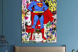 Картина в офис KIL Art Поп-арт могучий Супермен 80x54 см (2art_120)