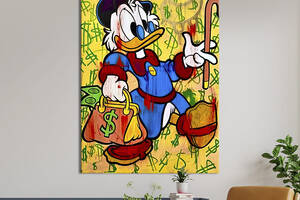 Картина в офис KIL Art Поп-арт Скрудж Макдак с сумкой денег 80x54 см (2art_78)