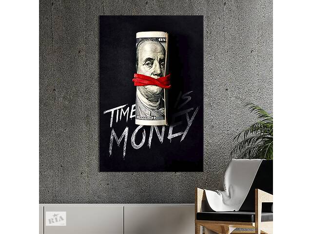Картина в офис KIL Art Поп-арт Время - деньги 120x80 см (2art_243)
