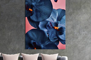 Картина в офис KIL Art Прекрасные синие орхидеи 120x80 см (2art_293)