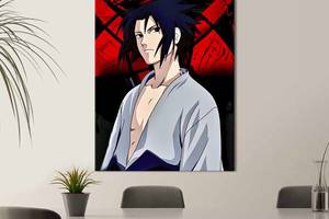 Картина в офис KIL Art Саскэ Утиха - знаменитый герой аниме Наруто 120x80 см (2an_52)
