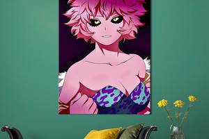 Картина в офис KIL Art Сексуальная Мина Ашидо - героиня аниме Моя геройская академия 51x34 см (2an_113)