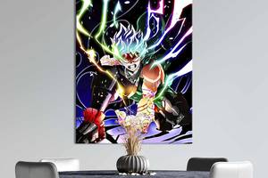 Картина в офис KIL Art Шото Тодороки с цветными молниями, Моя геройская академия 80x54 см (2an_100)