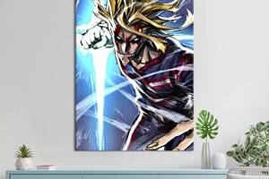 Картина в офис KIL Art Смертоносный Тосинори Яги, Моя геройская академия 120x80 см (2an_95)