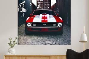 Картина в офис KIL Art Стильная красная Chevrolet Camaro 80х80 см (1art_85)