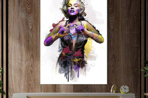 Картина в офис KIL Art Яркая Мерилин Монро на белом фоне 51x34 см (2art_3)