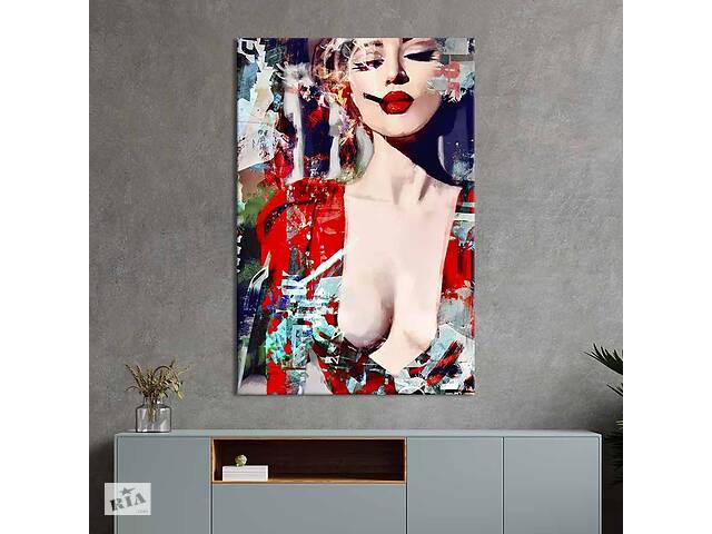 Картина в офис KIL Art Яркая сексуальная женщина с сигаретой 80x54 см (2art_226)
