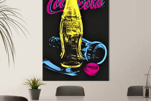 Картина в офис KIL Art Яркие бутылки Кока-Кола 120x80 см (2art_152)