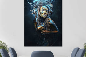 Картина в офис KIL Art Загадочная девушка-волшебница 80x54 см (2art_131)