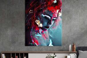 Картина в офис KIL Art Загадочная рыжеволосая девушка 80x54 см (2art_340)