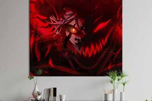 Картина в офис KIL Art Жуткий демон из аниме Чёрный клевер 80х80 см (1an_23)