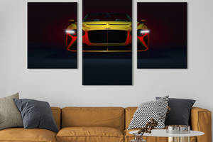 Картина из трех панелей KIL Art Bentley Mulliner Bacalar в ярких цветах 96x60 см (1289-32)