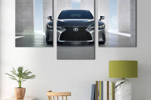 Картина из трех панелей KIL Art Элитный автомобиль Lexus IS250 141x90 см (1270-32)