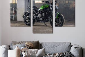 Картина из трех панелей KIL Art Мотоцикл бренда Benelli 66x40 см (1245-32)