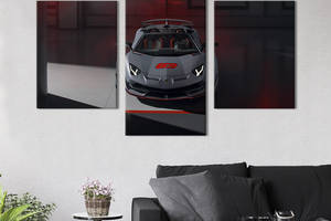 Картина из трех панелей KIL Art Популярное авто Lamborghini 96x60 см (1264-32)