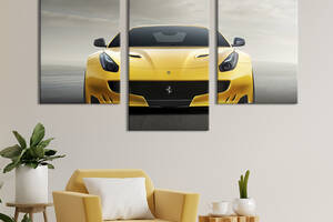 Картина из трех панелей KIL Art Премиум-авто Ferrari 141x90 см (1317-32)