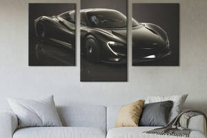 Картина из трех панелей KIL Art триптих Нереально роскошный McLaren Speedtail 96x60 см (1360-32)
