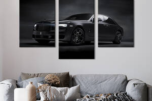 Картина из трех панелей KIL Art триптих Rolls-Royce Ghost 66x40 см (1393-32)