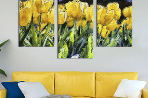 Картина из трех панелей KIL Art триптих Солнечные тюльпаны 96x60 см (906-32)