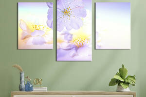 Картина из трех панелей KIL Art триптих Воздушные цветы 96x60 см (955-32)