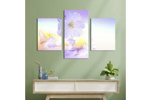 Картина из трех панелей KIL Art триптих Воздушные цветы 141x90 см (955-32)