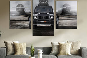 Картина из трех панелей KIL Art Внедорожник Mercedes AMG G63 Brabus 141x90 см (1247-32)