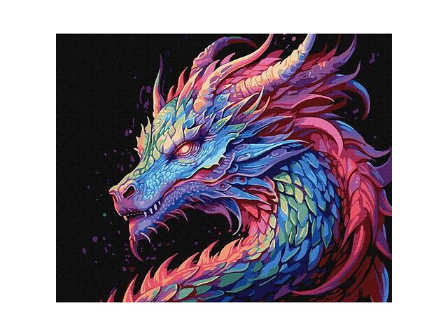Картина за номерами 'Барвистий дракон' ©art_selena_ua KHO5113, 40x50см