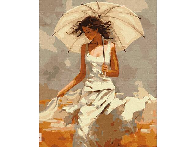 Картина за номерами 'Дівчина з парасолькою' KHO8365 40х50см