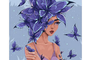 Картина за номерами 'Думки-метелики' ©lien_illustration Ідейка KHO2585 40х50 см