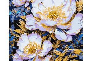 Картина за номерами 'Елегантні квіти з фарбами металік extra' KHO3259 40х50см
