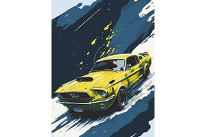 Картина за номерами 'Ford Mustang' 12504-AC 40x80 см