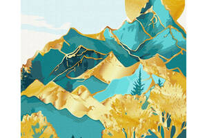 Картина за номерами 'Гірські вершини' KHO5104 з фарбами металік 40х50 см